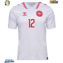 Danmark Kasper Dolberg #12 Bortedrakt EM 2024 Kortermet